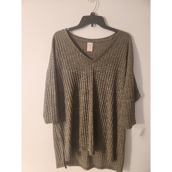 Faded Glory Green Knit Sweater 3/4 Sleeve Pullover Sweater XL - Picture 8 of 11